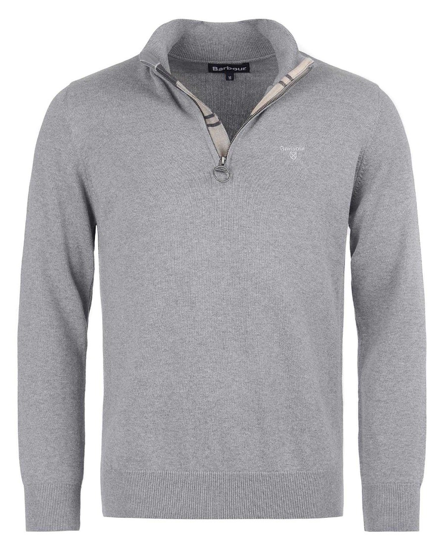 Men Barbour Jumpers | Cotton Half Zip