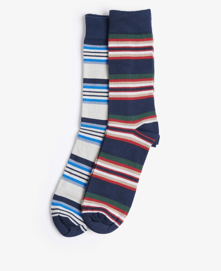 Accessories Barbour Socks | Summer Stripe 2 Pack Socks