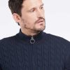 Men Barbour Jumpers | Cable Knit Half Zip Jumper