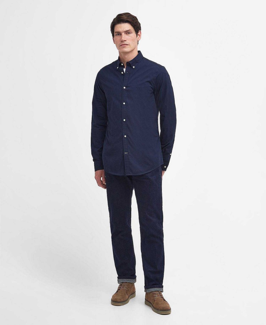 Men Barbour Shirts | Crest Poplin Tailored Shirt