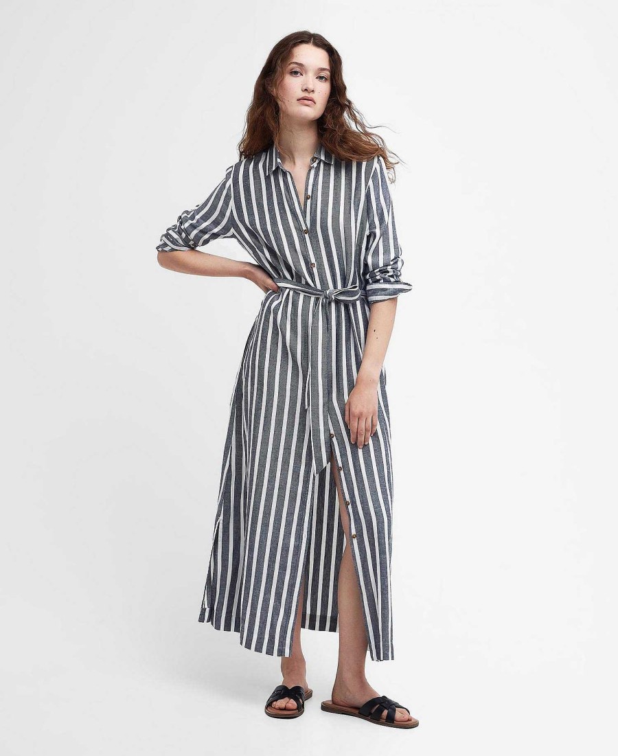 Women Barbour | Annalise Striped Shirt Dress