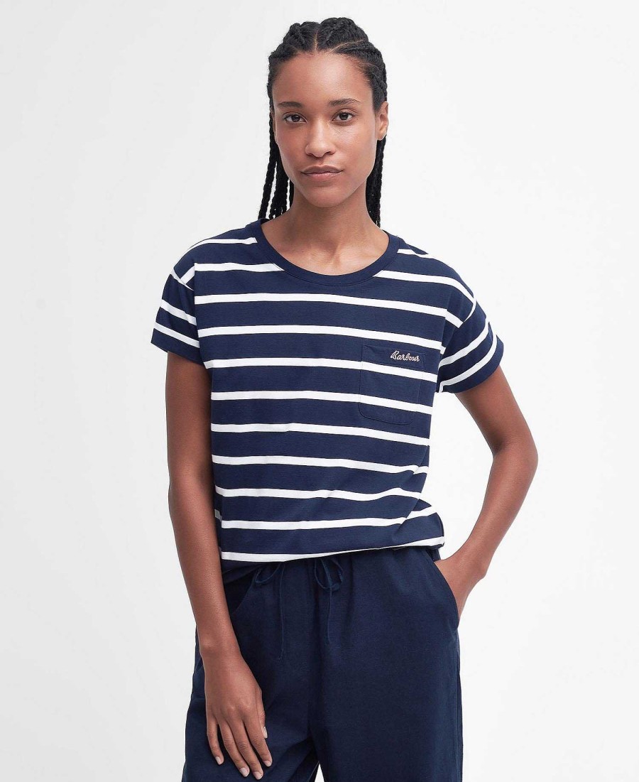 Women Barbour T-Shirts | Otterburn Stripe T-Shirt