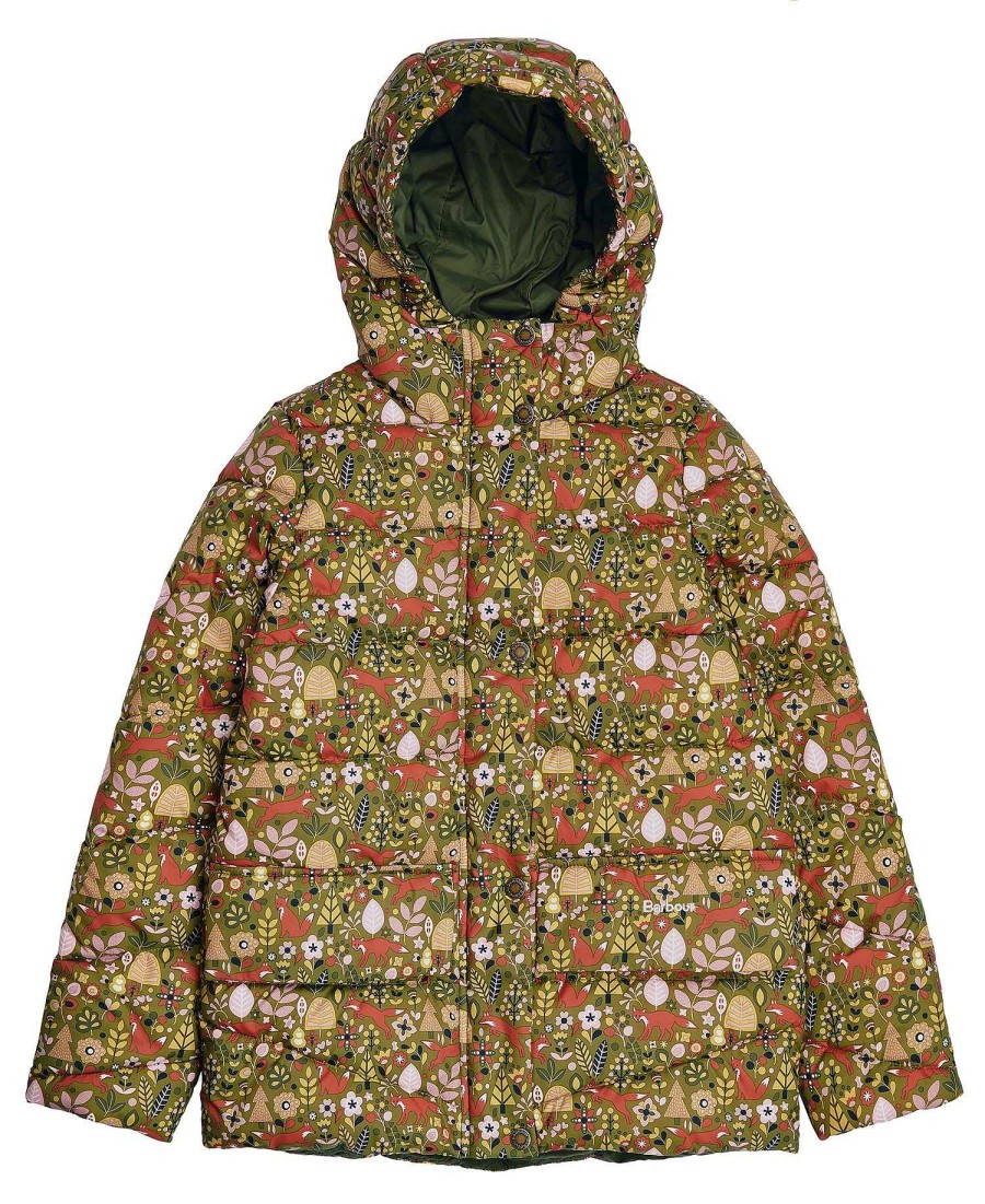 Kids Barbour Quilted Jackets | Girls' Bracken Printed Quilted Jacket