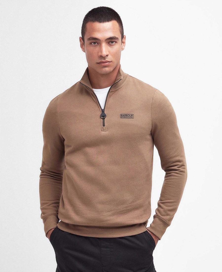 Men Barbour Hoodies & Sweatshirts | Essential Half-Zip Sweatshirt