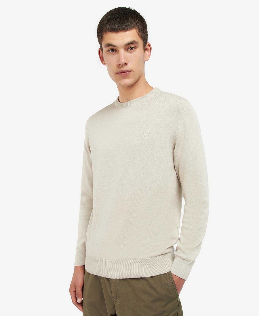 Men Barbour Jumpers | Pima Cotton Crew Neck Jumper