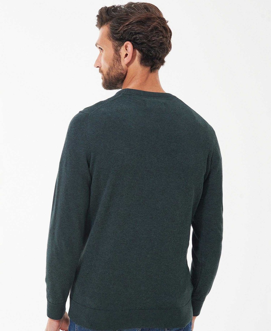 Men Barbour Jumpers | Pima Cotton Crew Neck