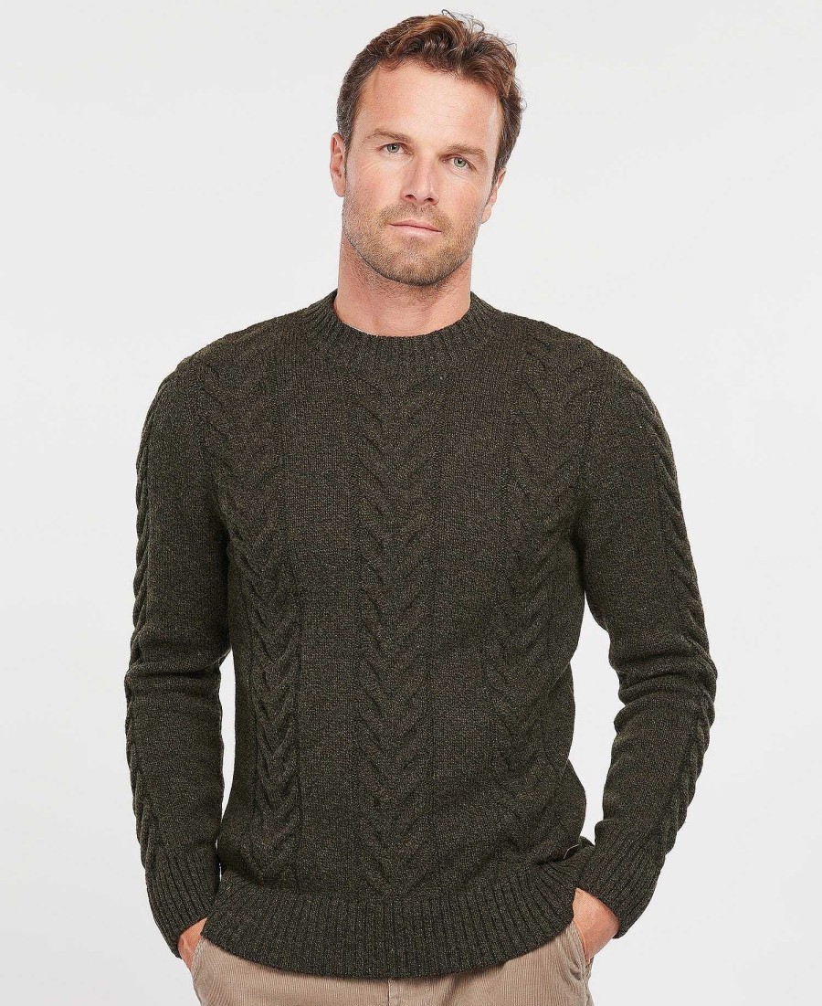 Men Barbour Jumpers | Essential Cable Knit Sweatshirt