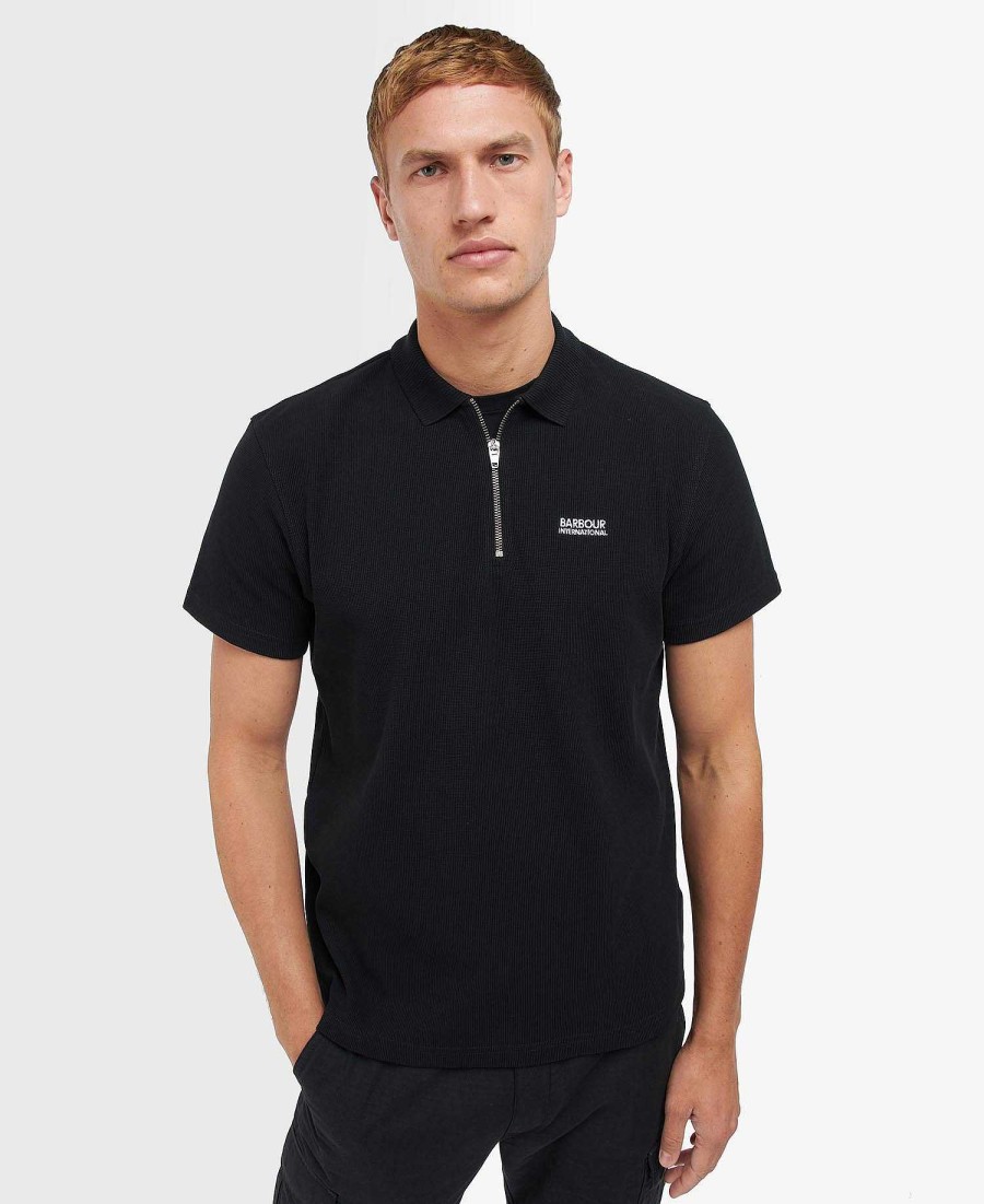 Men Barbour Polo Shirts | Gauge Zip Polo Shirt