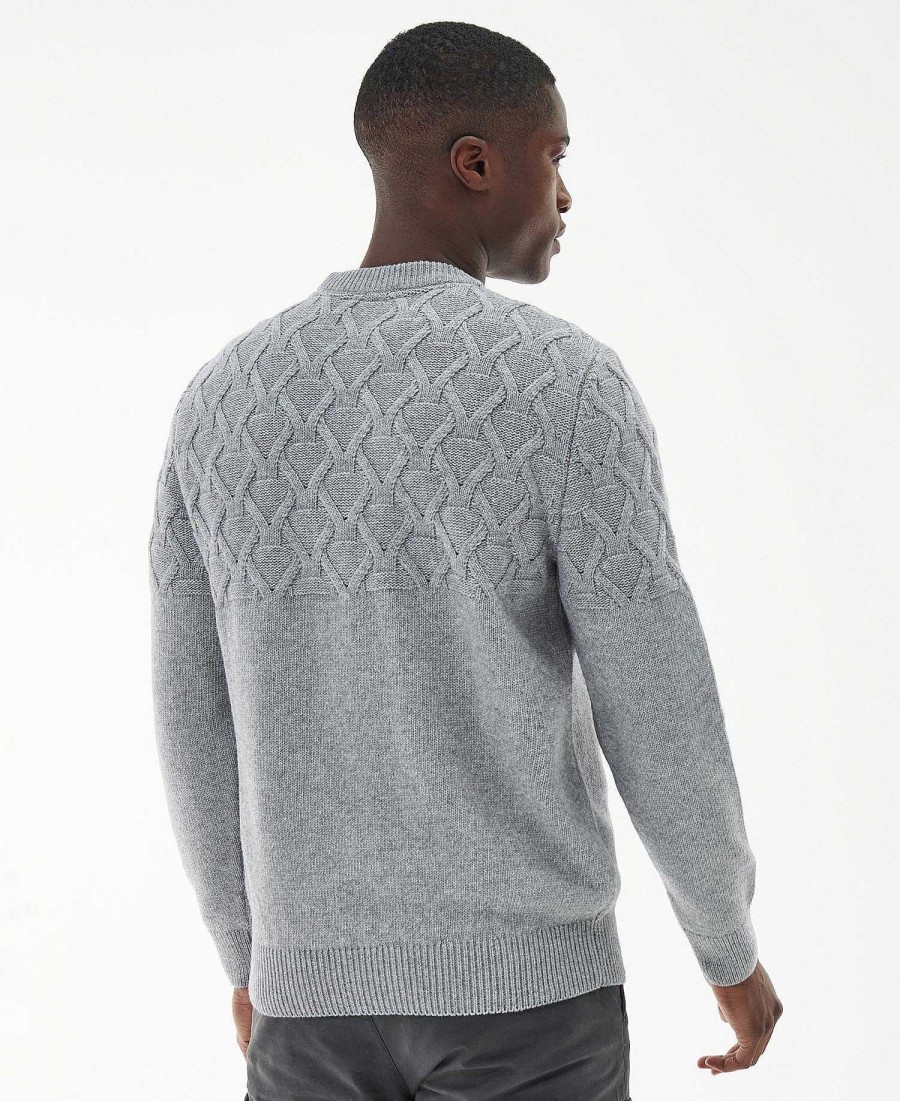 Men Barbour Jumpers | Cable Knit Crew Neck Jumper