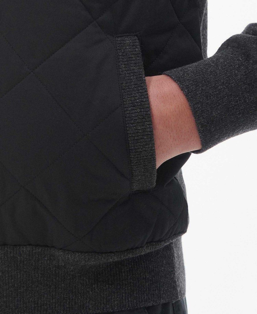 Men Barbour Jumpers | Essential Quilted Zip-Thru Jacket