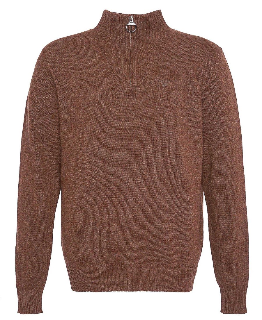 Men Barbour Jumpers | Essential L/Wool Half Zip Jumper