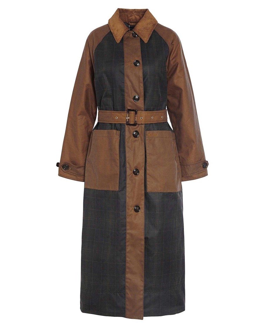 Women Barbour Waxed Jackets | Everly Wax Trench Coat