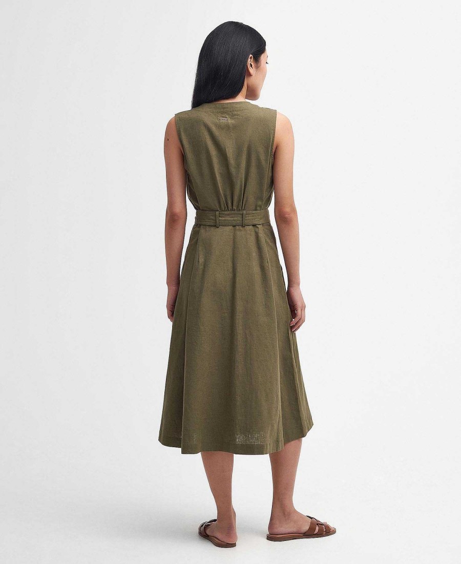 Women Barbour | Rutherglen Sleeveless Midi Dress