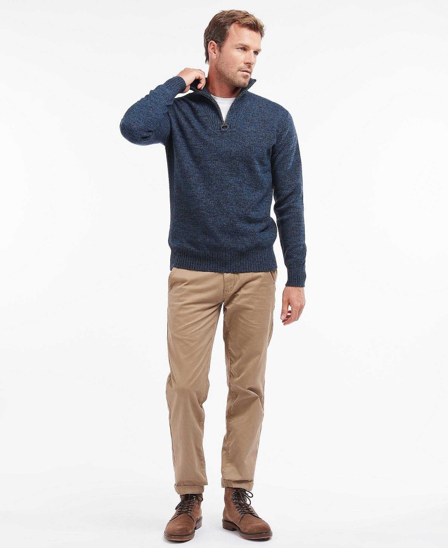 Men Barbour Jumpers | Essential L/Wool Half Zip Jumper