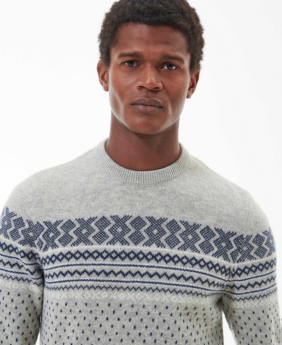 Men Barbour Jumpers | Essential Fairisle Sweatshirt