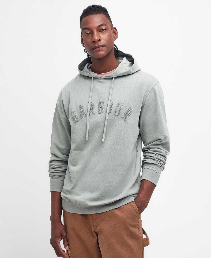 Men Barbour Hoodies & Sweatshirts | Washed Logo Hoodie