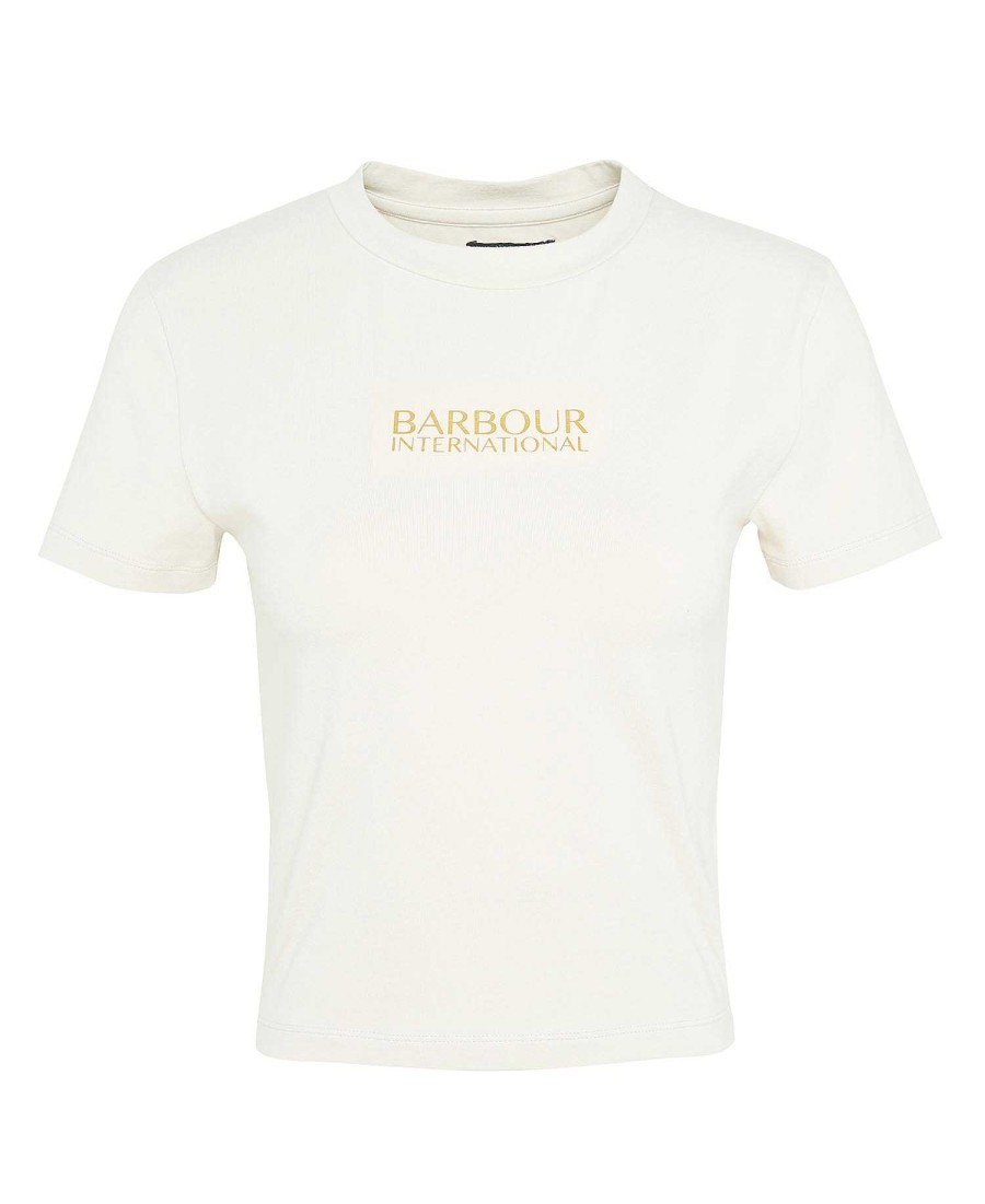 Women Barbour T-Shirts | Reign Cropped T-Shirt