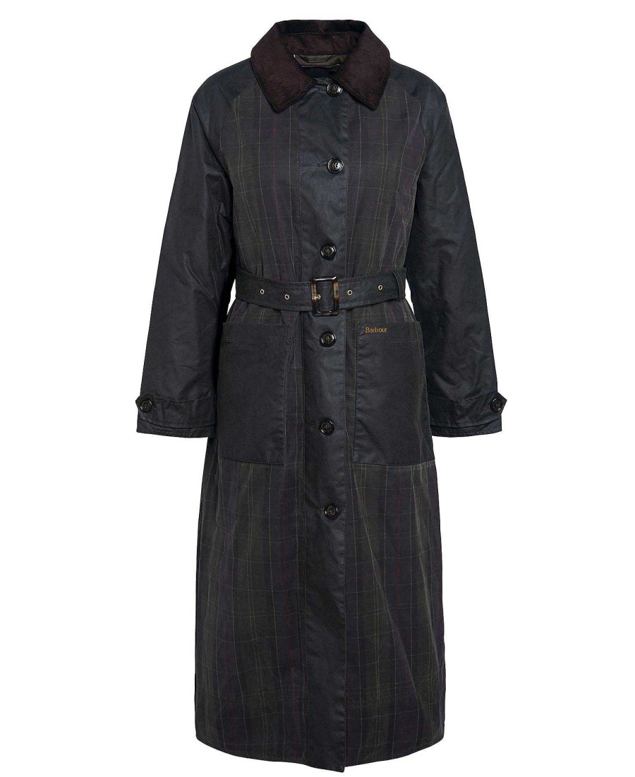 Women Barbour Waxed Jackets | Everly Wax Trench Coat