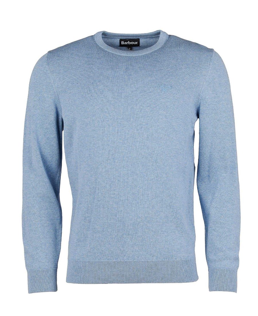 Men Barbour Jumpers | Pima Cotton Crew Neck Jumper