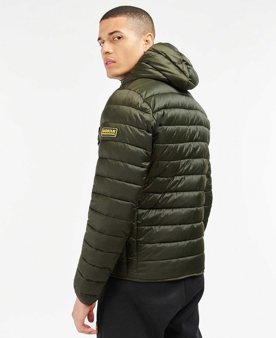 Men Barbour Quilted Jackets | Racer Ouston Hooded Quilted Jacket