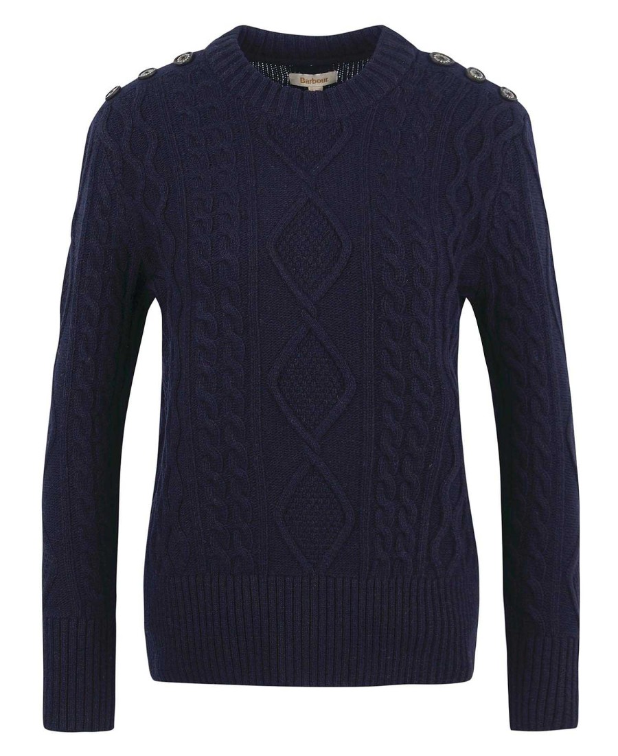 Women Barbour Jumpers | Greyling Knitted Crew Neck Jumper