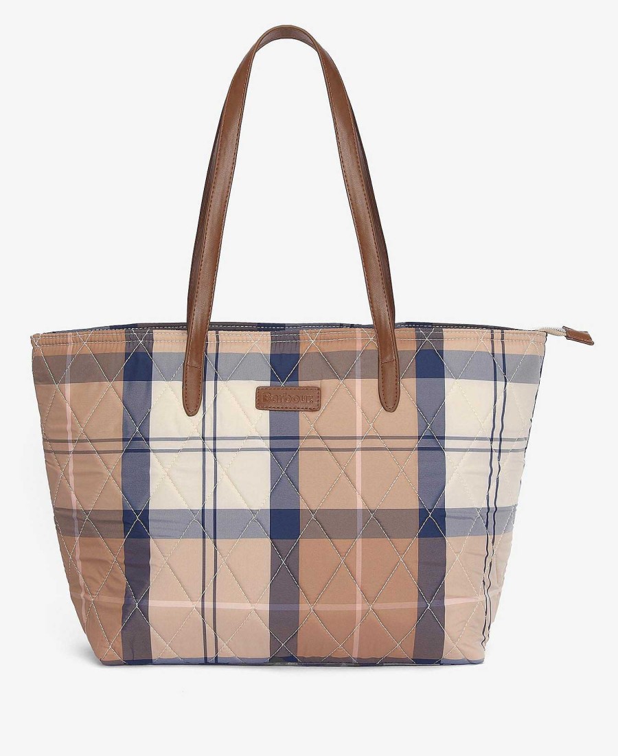 Accessories Barbour Bags & Luggage | Wetherham Quilted Tartan Tote Bag