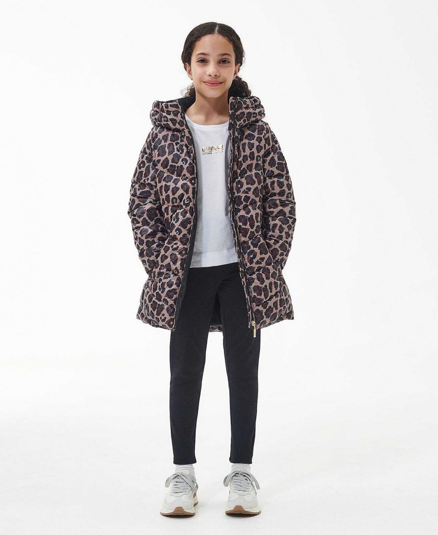 Kids Barbour Jackets | Girls' Printed Boston Quilted Jacket