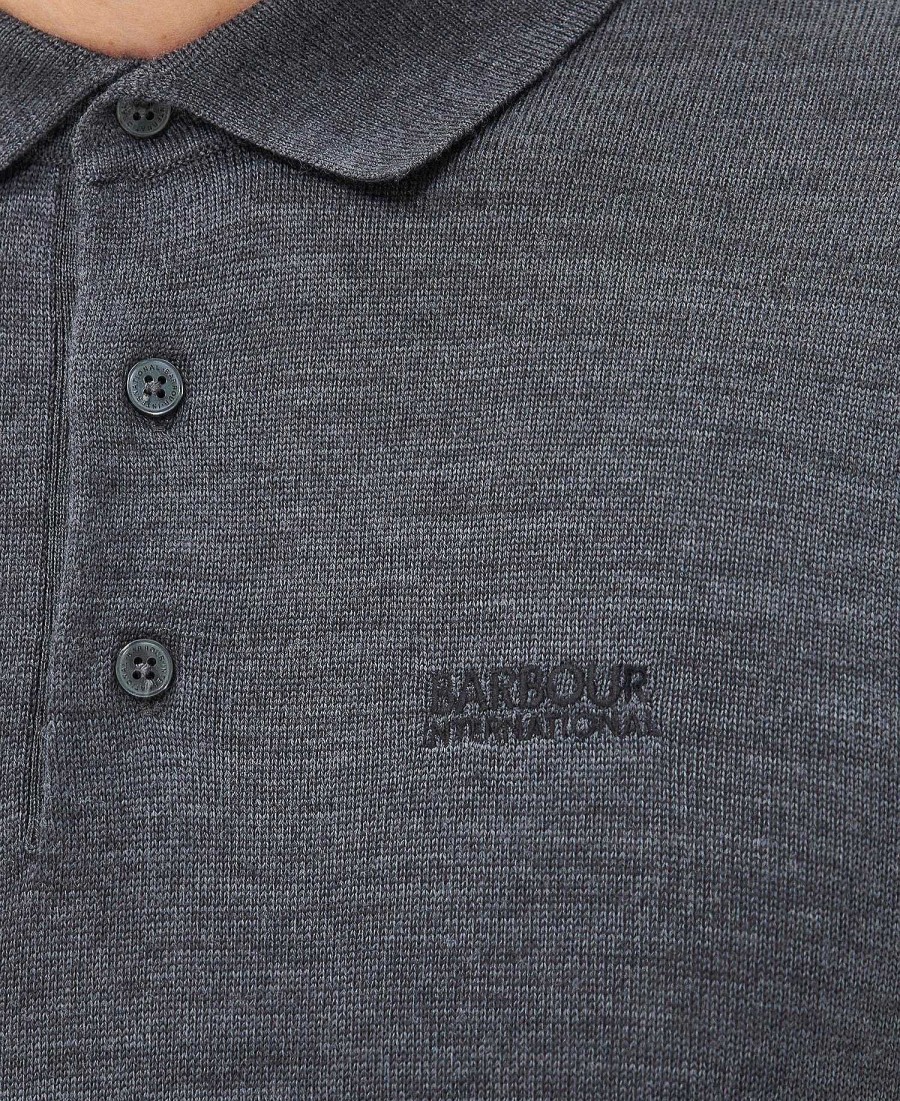 Men Barbour Jumpers | Merino Polo Shirt