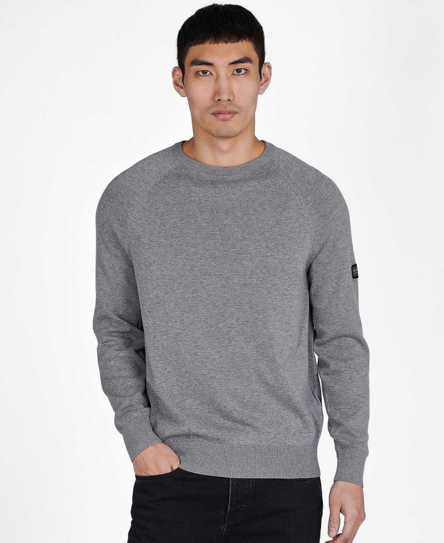 Men Barbour Jumpers | Cotton Crew Neck Sweater