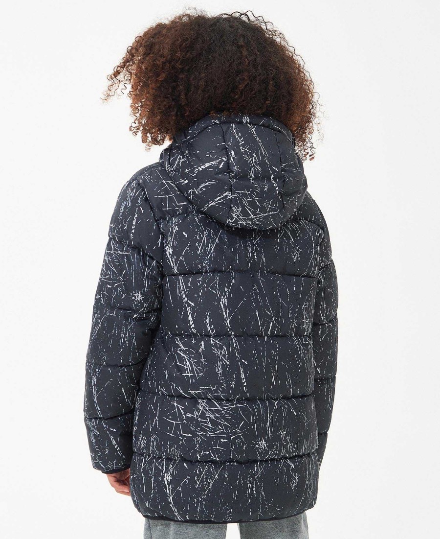 Kids Barbour Jackets | Boys' Printed Bobber Quilted Jacket