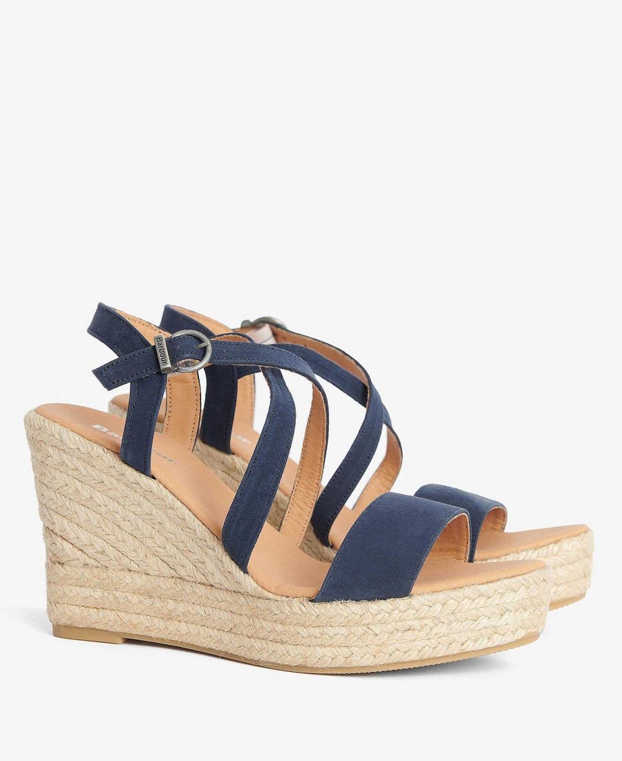 Women Barbour Sandals | Lucia Espadrille Wedges