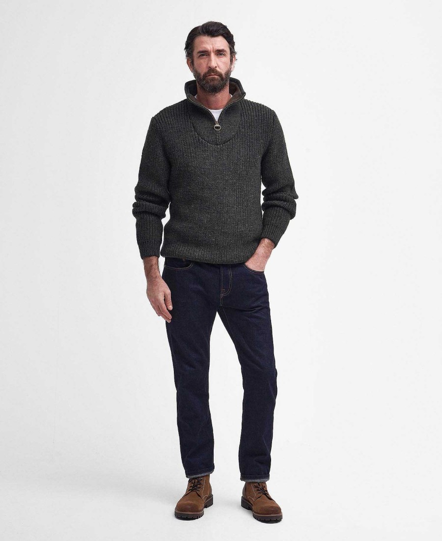 Men Barbour Jumpers | New Tyne Half Zip Jumper