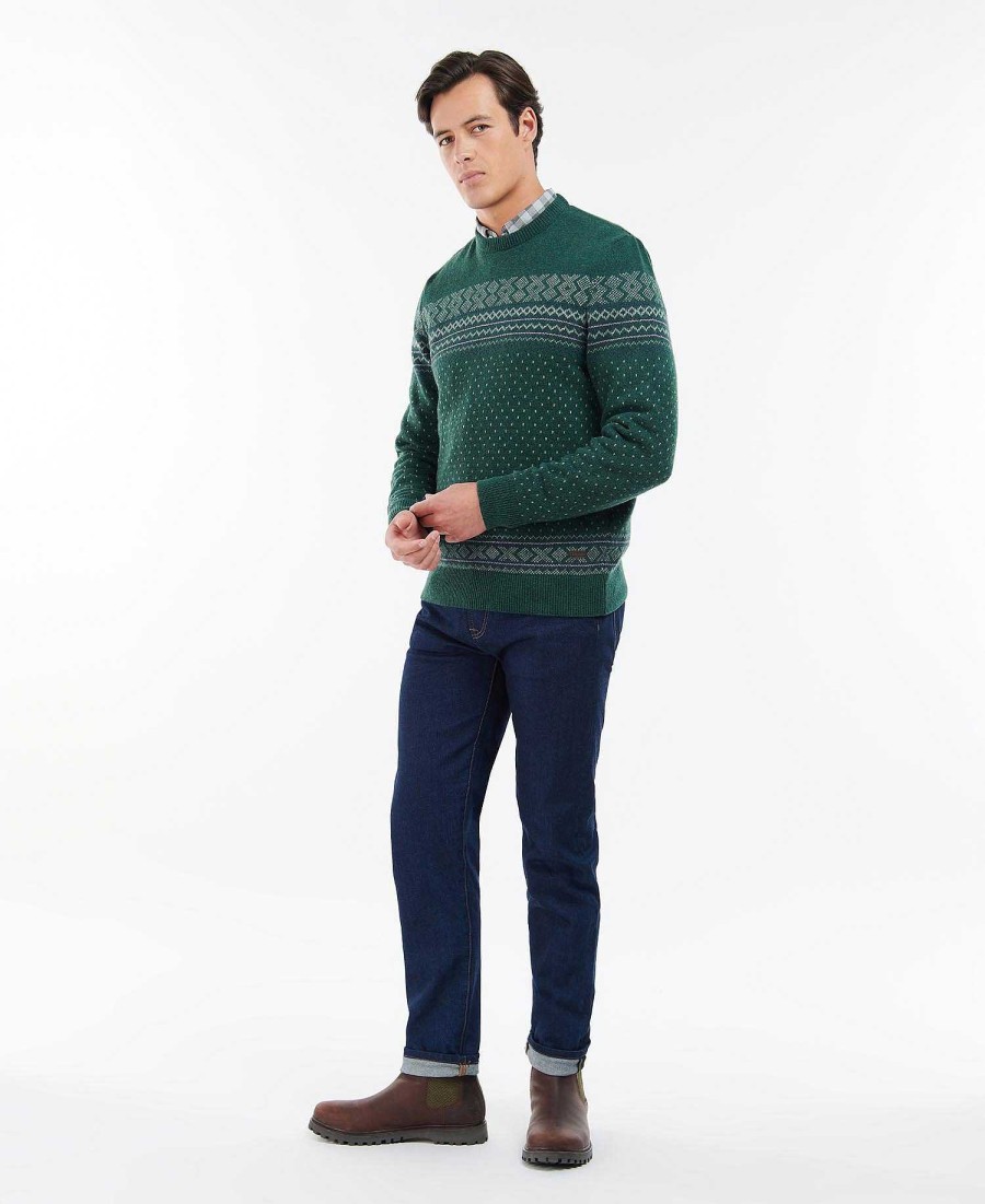 Men Barbour Jumpers | Essential Fairisle Sweatshirt