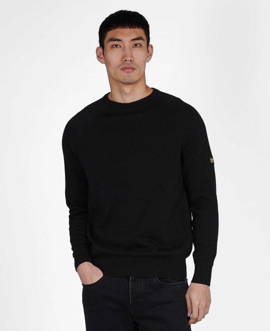 Men Barbour Jumpers | Cotton Crew Neck Sweater