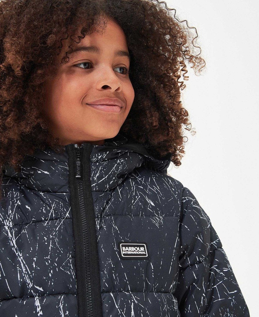 Kids Barbour Quilted Jackets | Boys' Printed Bobber Quilted Jacket