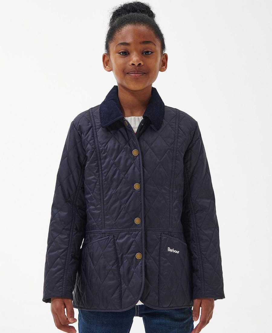 Kids Barbour Jackets | Girls Printed Liddesdale Quilted Jacket