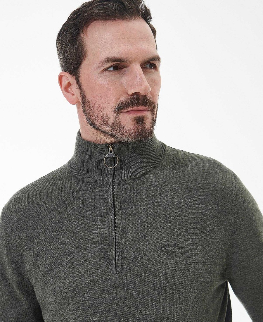 Men Barbour Jumpers | Loyton Merino Half Zip Sweatshirt