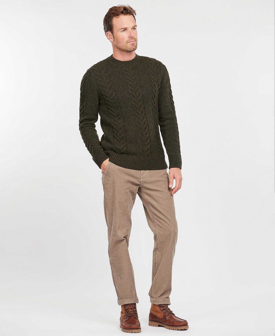 Men Barbour Jumpers | Essential Cable Knit Sweatshirt