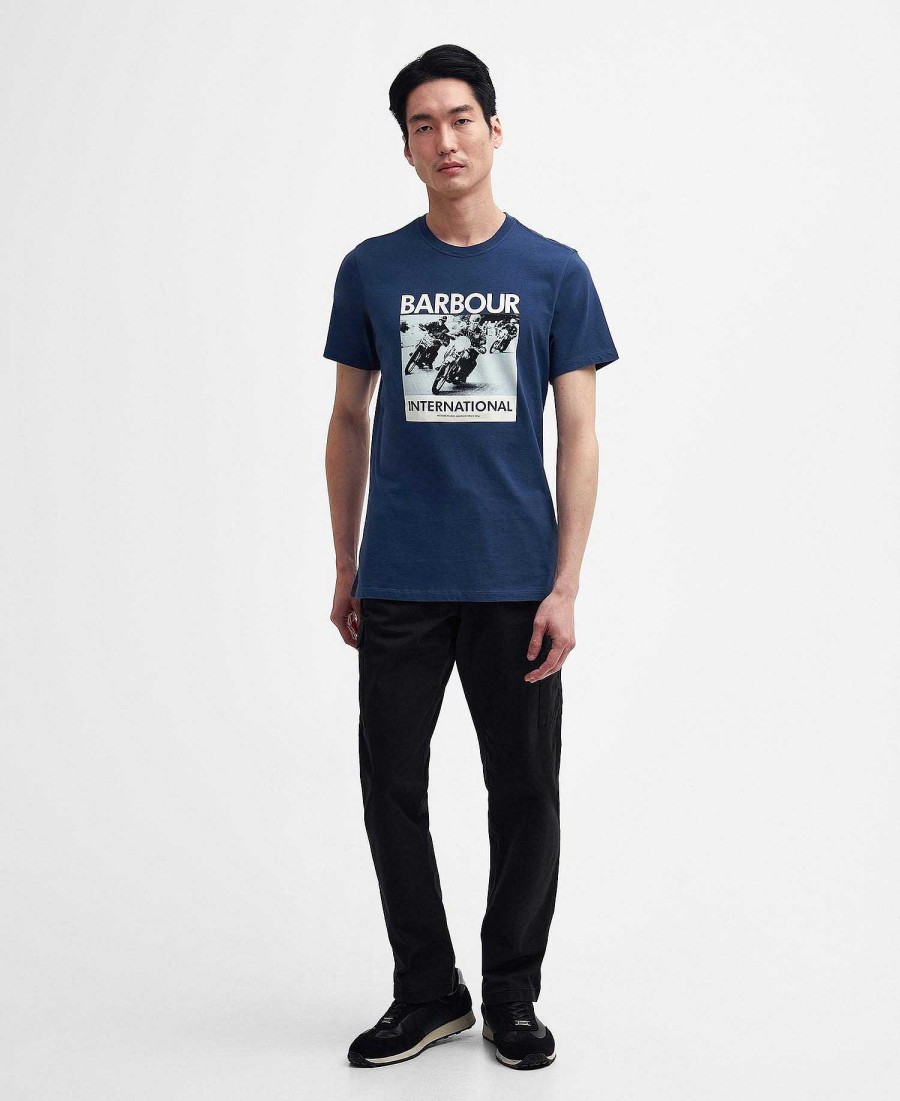 Men Barbour T-Shirts | Chisel Graphic T-Shirt