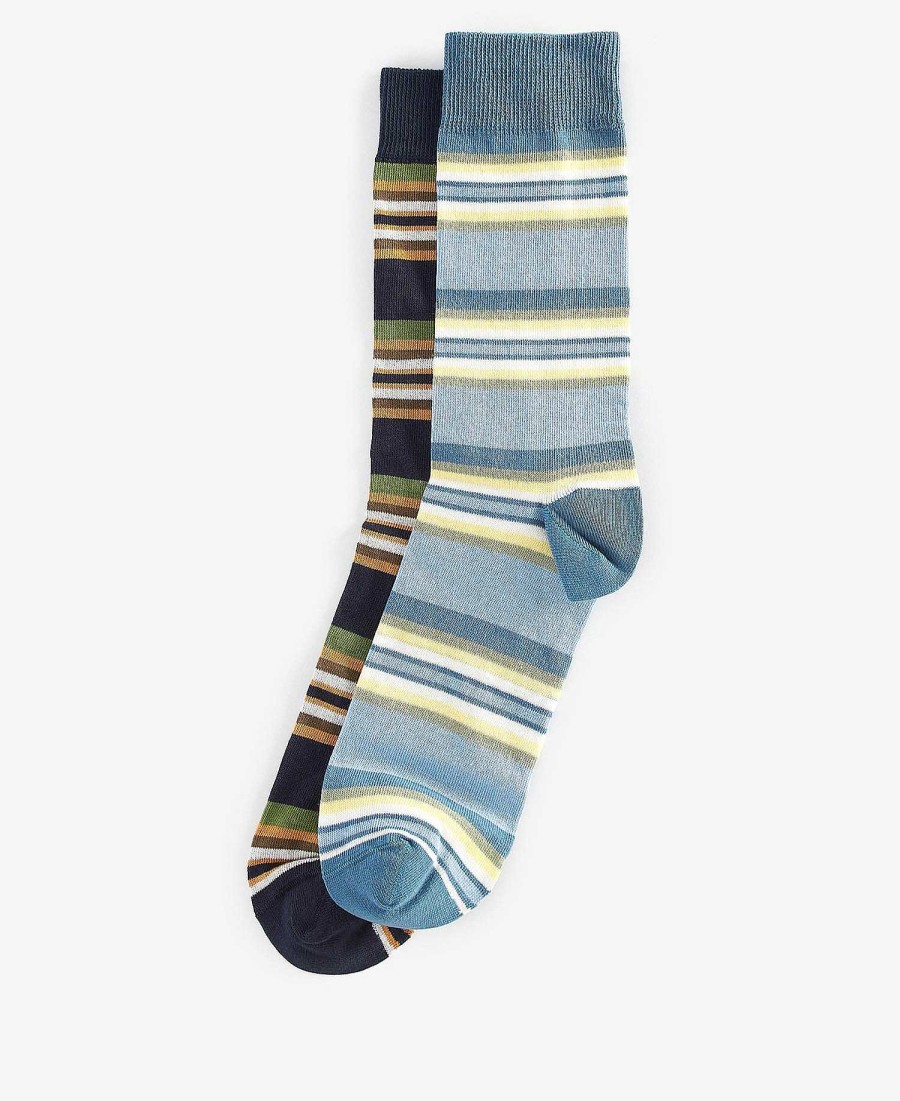 Accessories Barbour Socks | Summer Stripe 2 Pack Socks