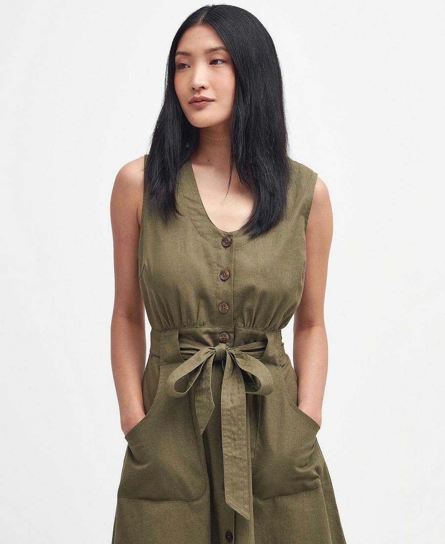 Women Barbour | Rutherglen Sleeveless Midi Dress