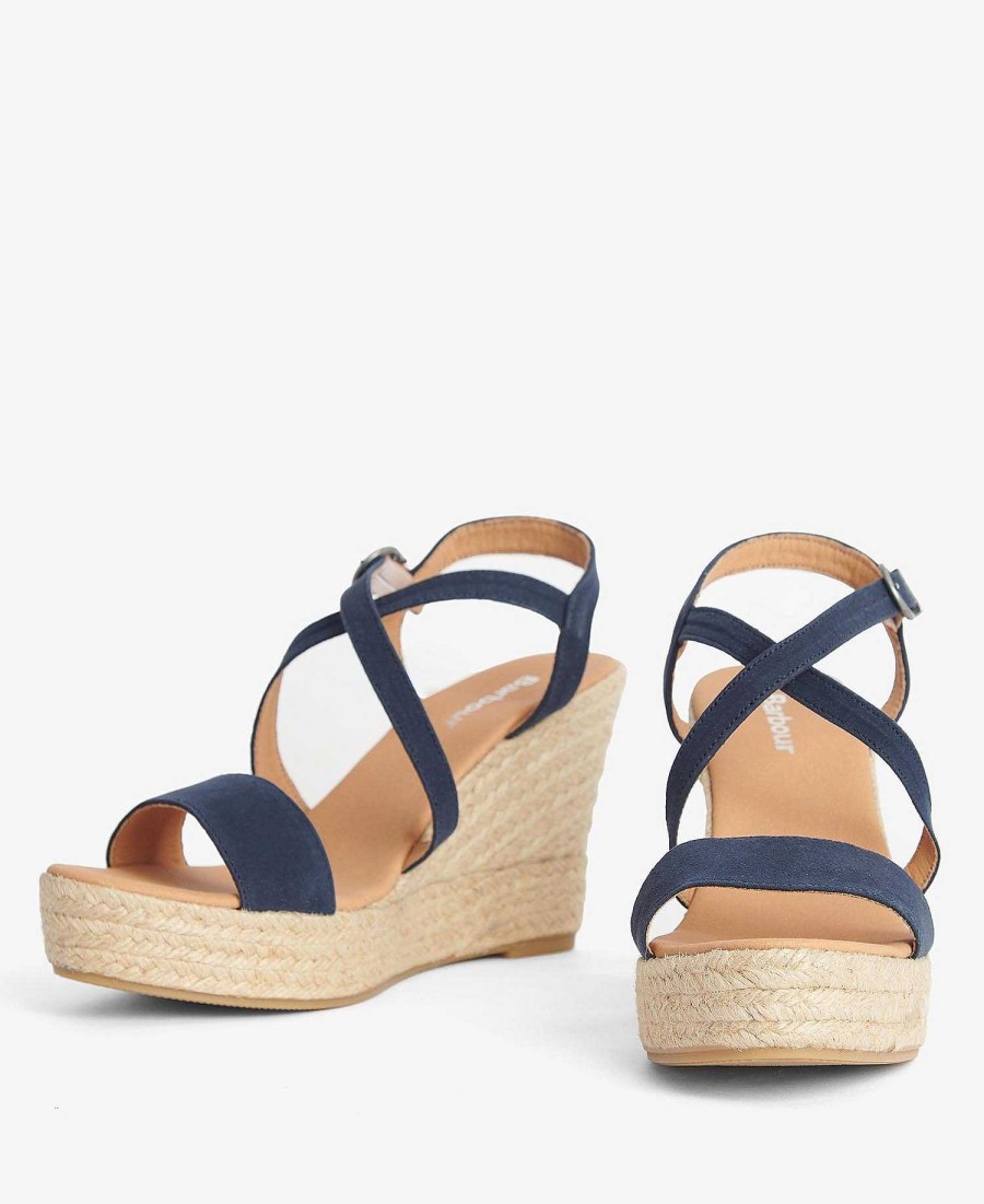 Women Barbour Sandals | Lucia Espadrille Wedges