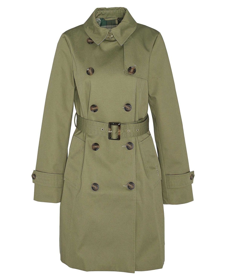 Women Barbour Trench Coats | Short Greta Showerproof Trench Coat