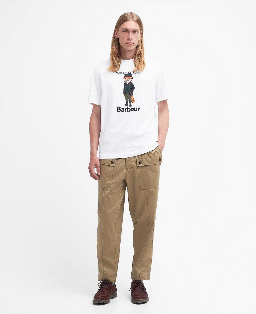 Women Barbour T-Shirts | Barbour X Maison Kitsune Beaufort Fox T-Shirt