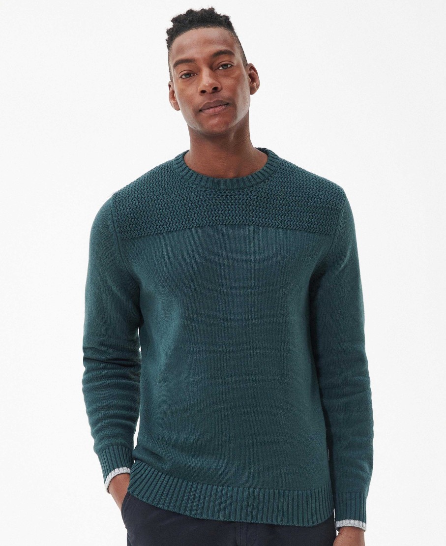 Men Barbour Jumpers | Scull Crew-Neck Sweatshirt