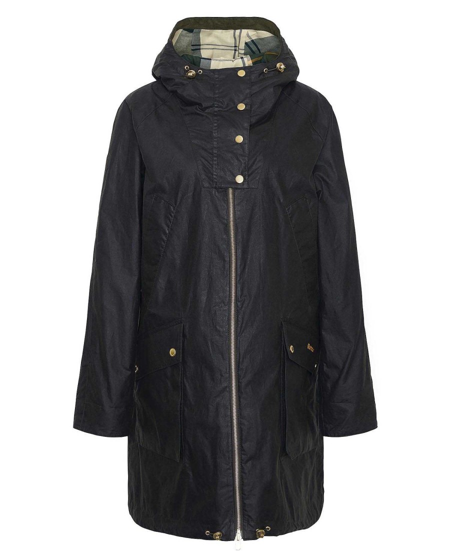 Women Barbour Waxed Jackets | Portmore Waxed Parka Jacket