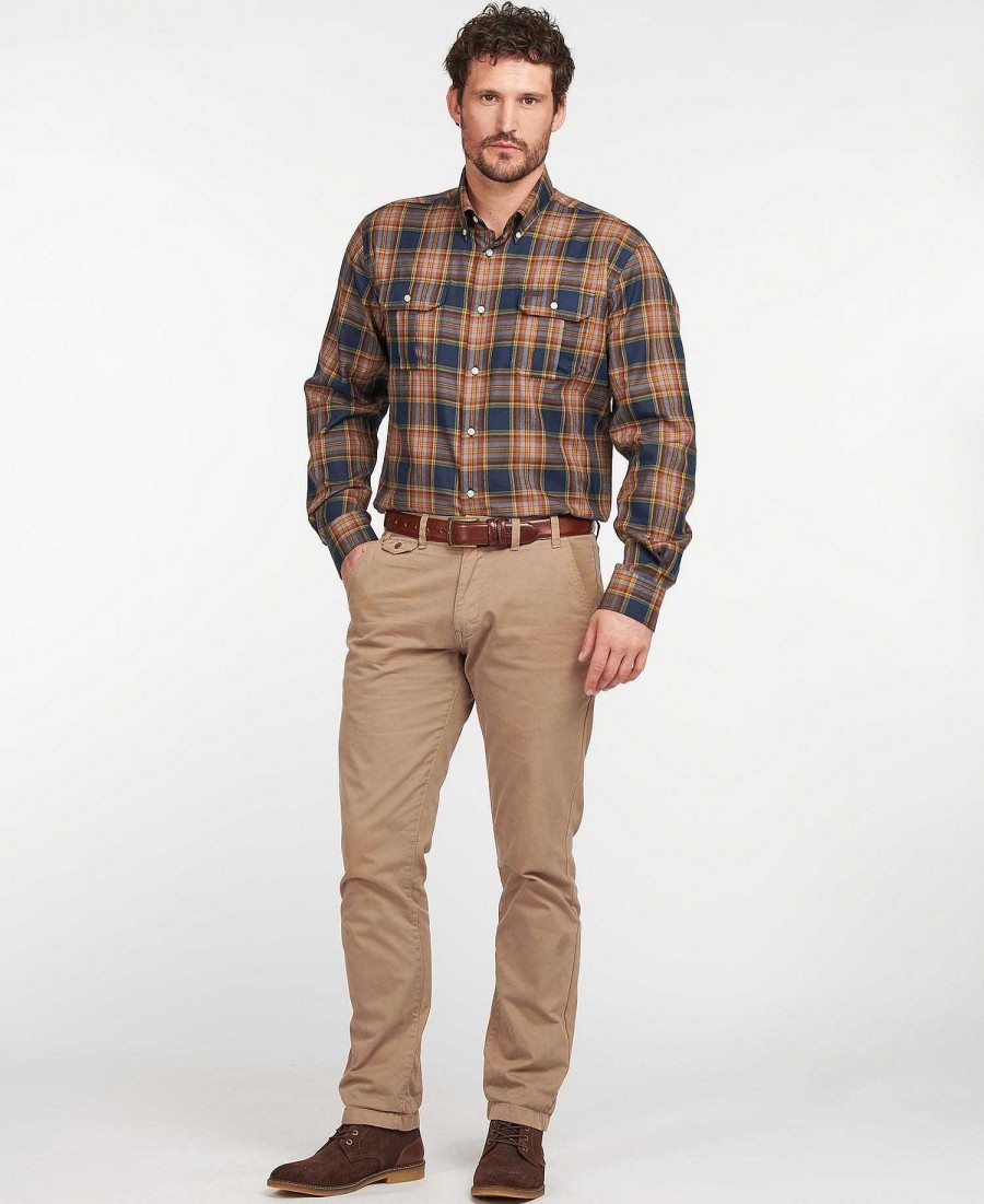 Men Barbour Shirts | Singsby Thermo Weave Shirt