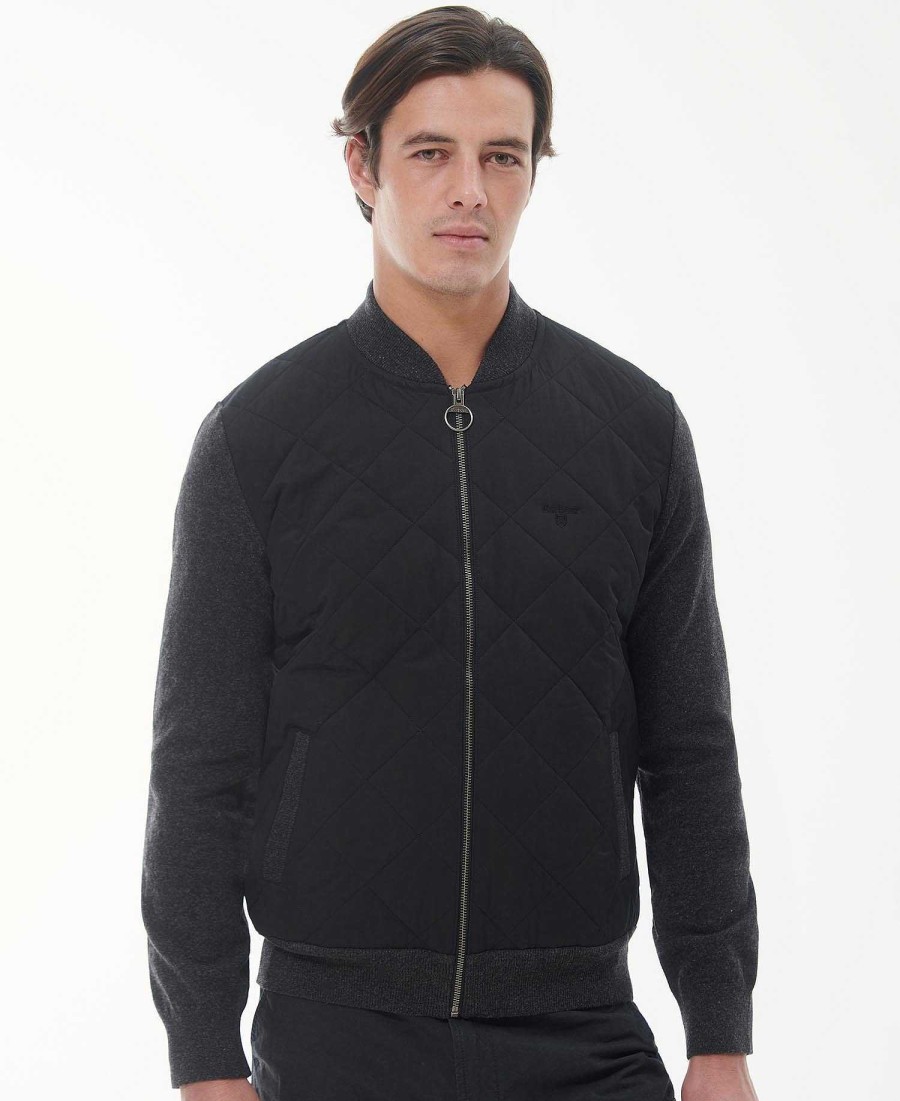 Men Barbour Jumpers | Essential Quilted Zip-Thru Jacket