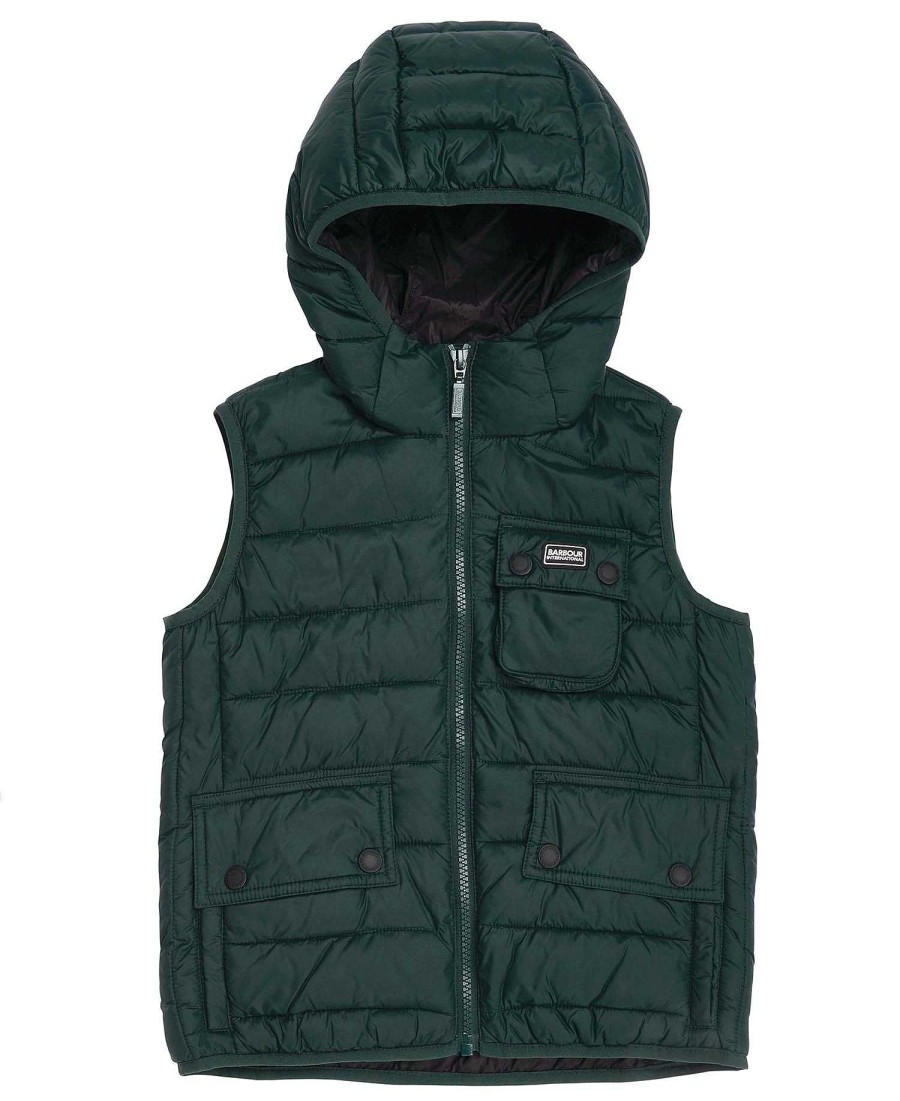 Kids Barbour Jackets | International Ouston Hooded Gilet