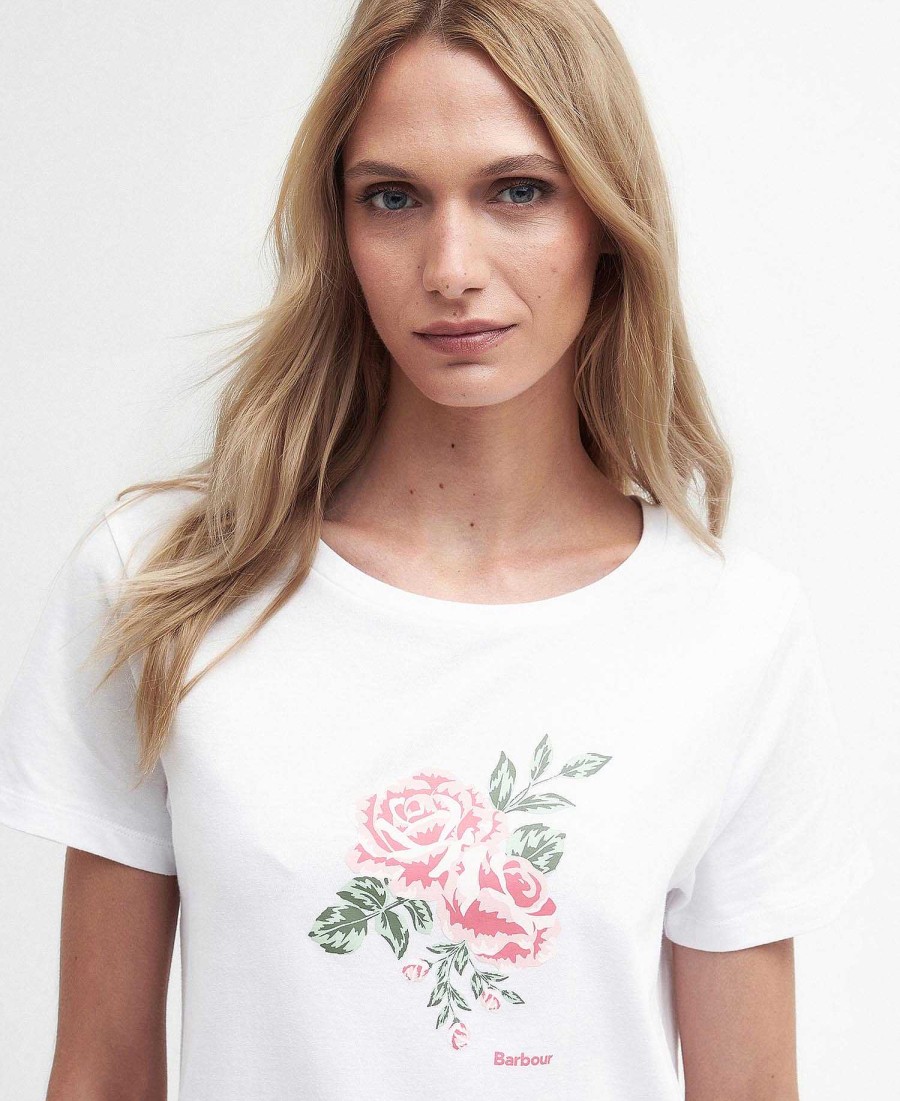 Women Barbour T-Shirts | Angelonia Printed T-Shirt